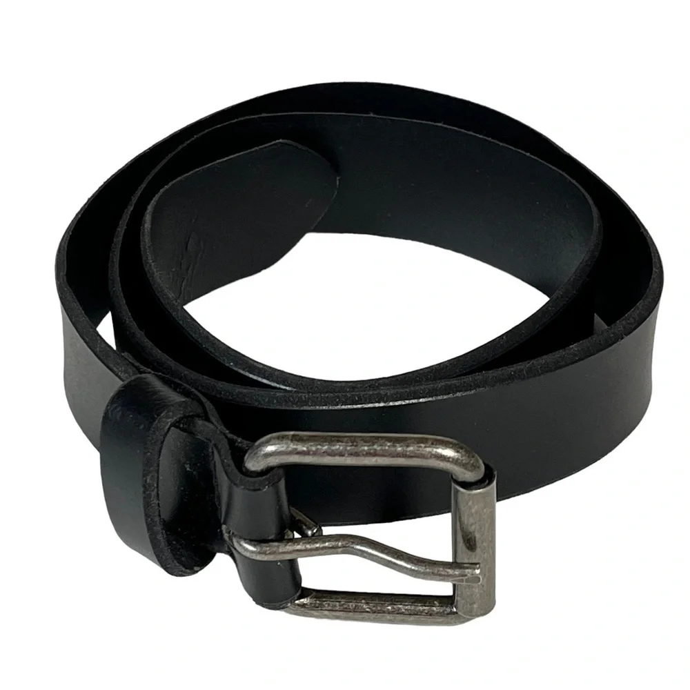 Mens Classic‎ Black Genuine Top Grain Leather Belt Made in Mexico Size 32